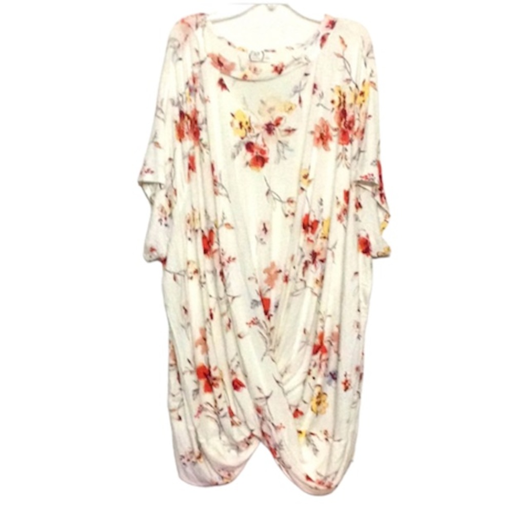 🌞 24/7 Maurices gorgeous floral coverup asymmetrical mumu dress women 4